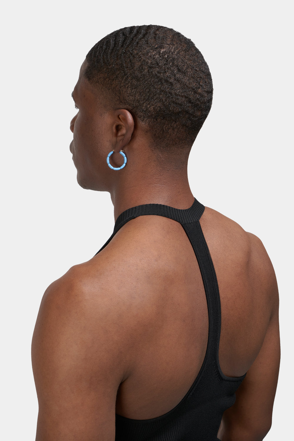 Black "M.S.B" Halter Knit