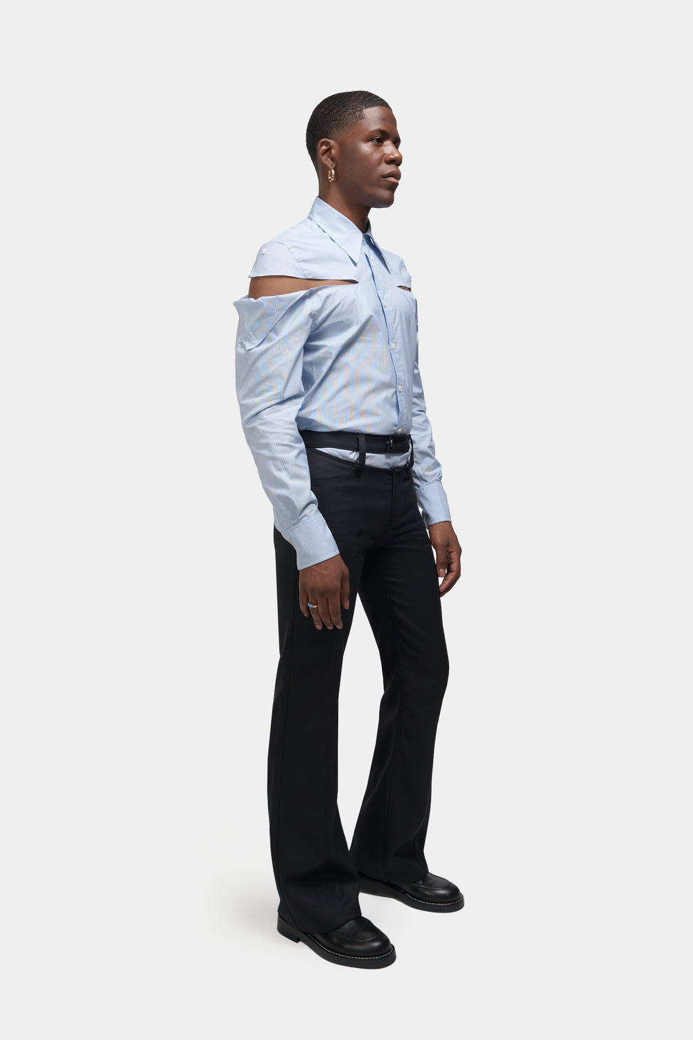 Stripped "Hanky" Button-Up