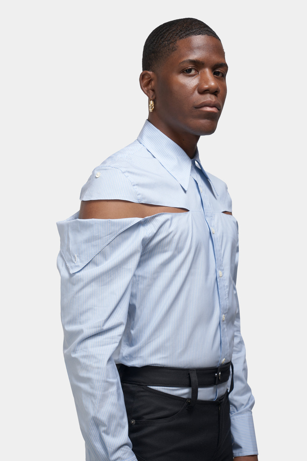 Stripped "Hanky" Button-Up