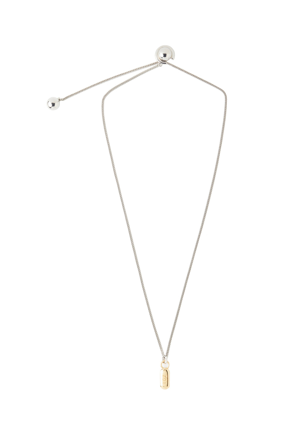 Gold "701" Drop Necklace
