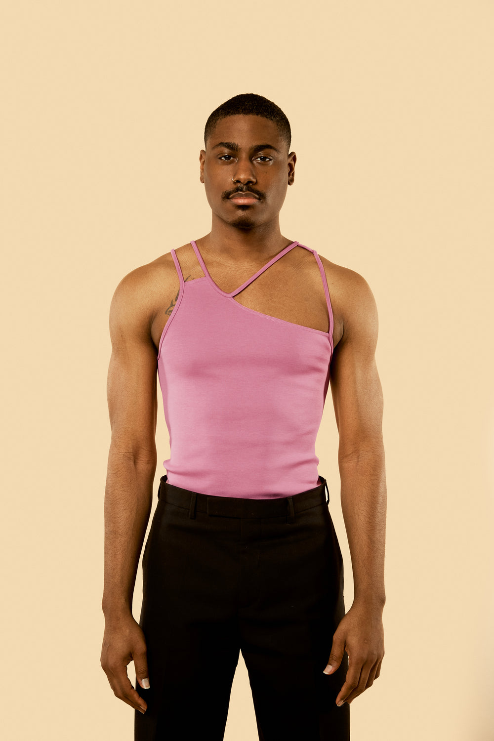 Vintage Pink "FIST" Ribbed Tank
