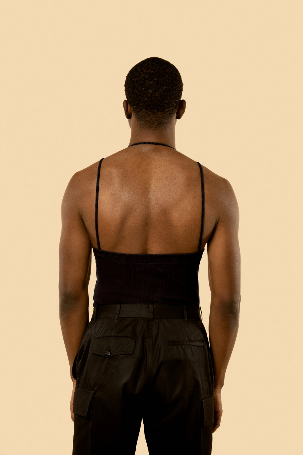 Black "Ian" Ribbed Tank