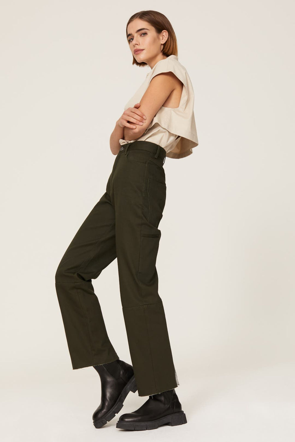 Dark Olive "Diran" Denim