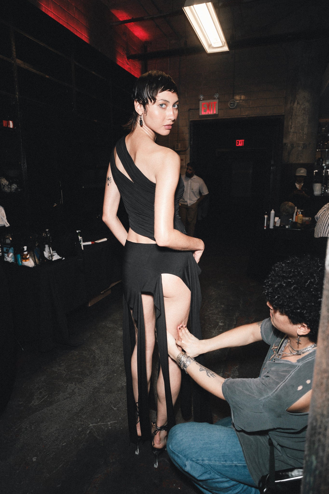 Black "Draped Hera" Dress
