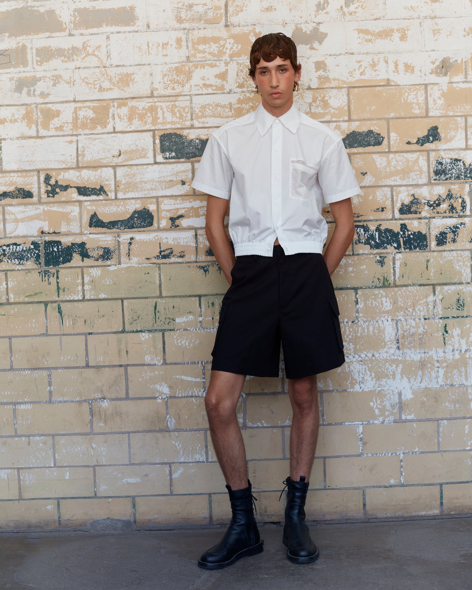 White "Justin" Poplin-Cotton Shirt