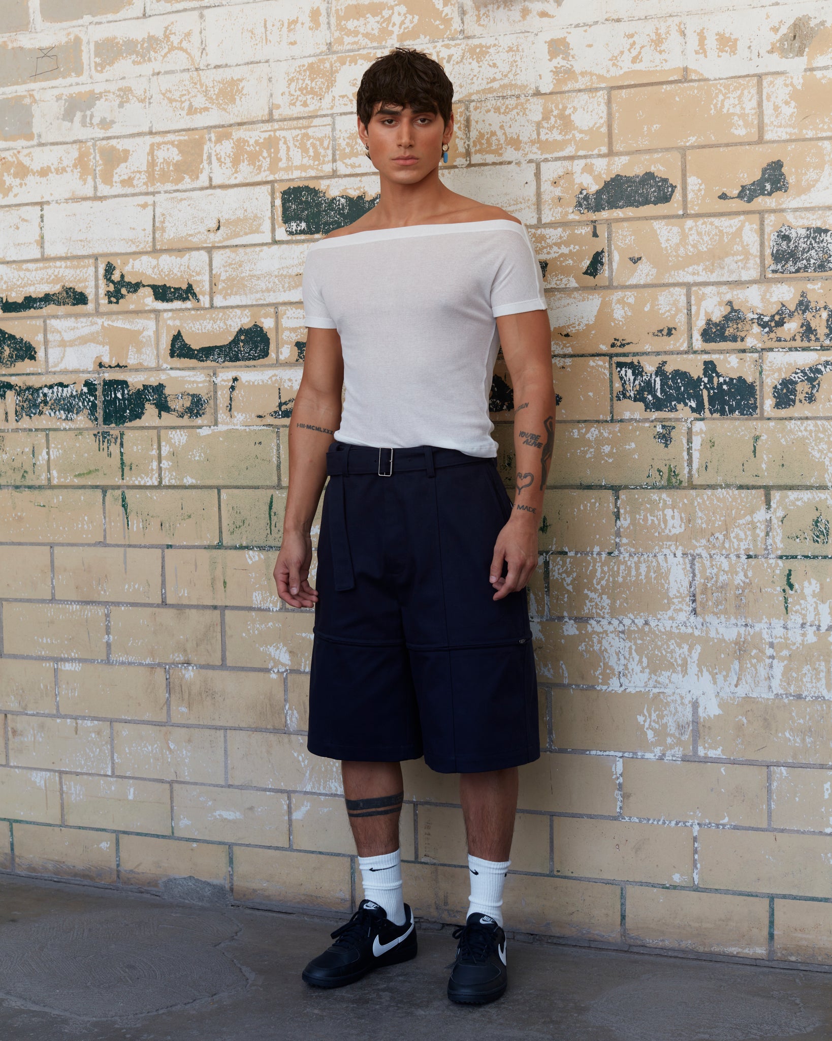 Midnight "Krzys" Cotton Twill Shorts