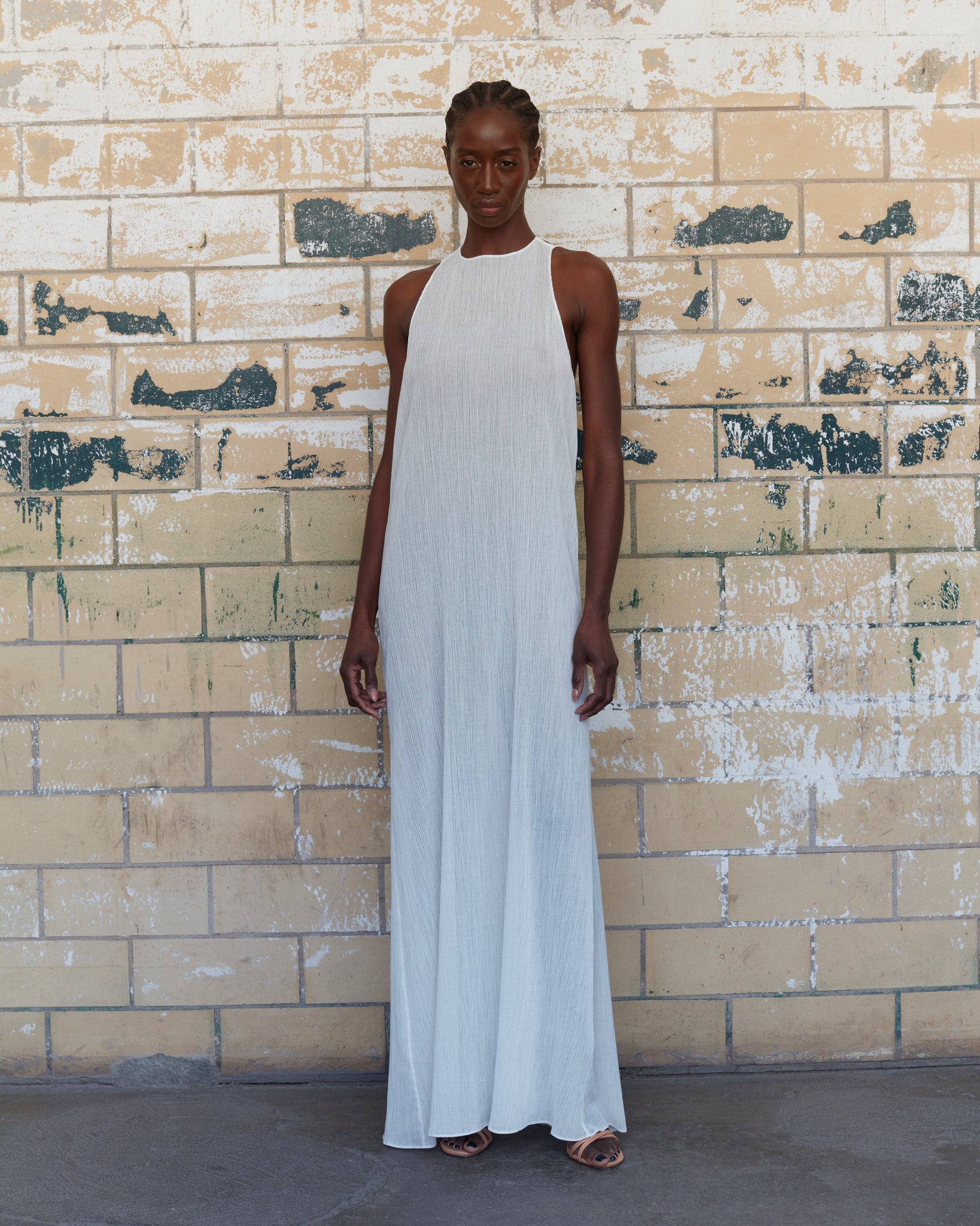 Ecru "Demeter" Variegated Dress