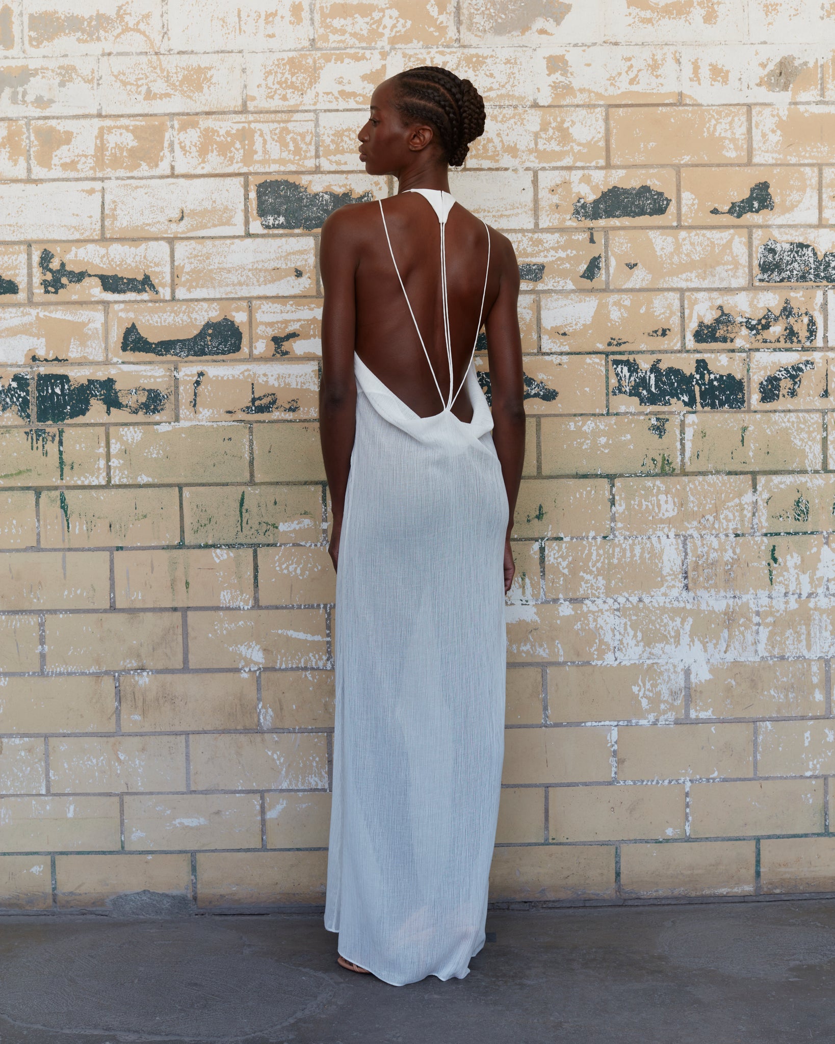 Ecru "Demeter" Variegated Dress