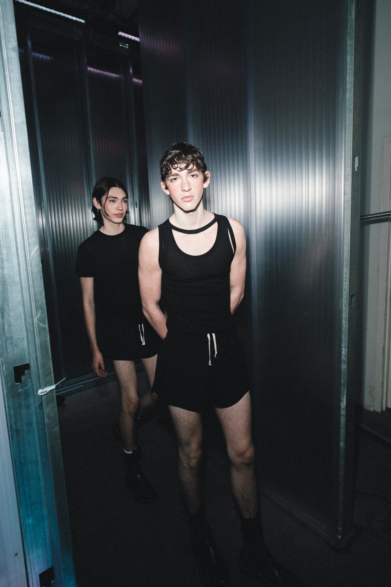 Black "Hermes" Japanese Crepe Tank