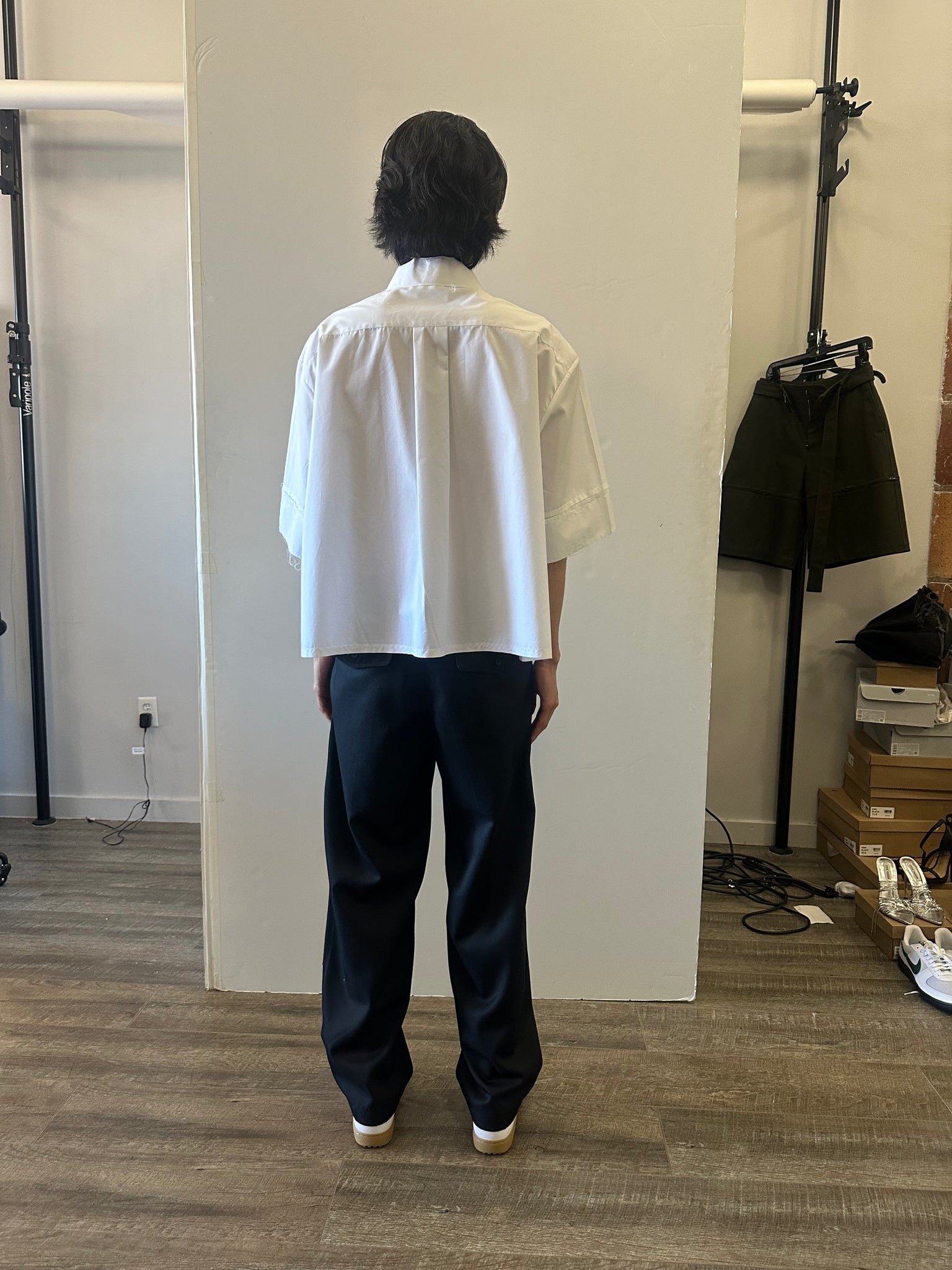 White "Boxy Raw" Shirt