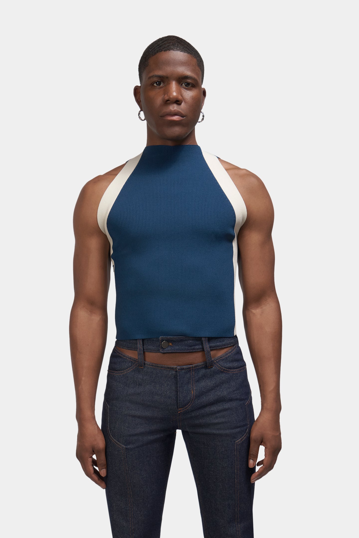 Dark Blue/White 
