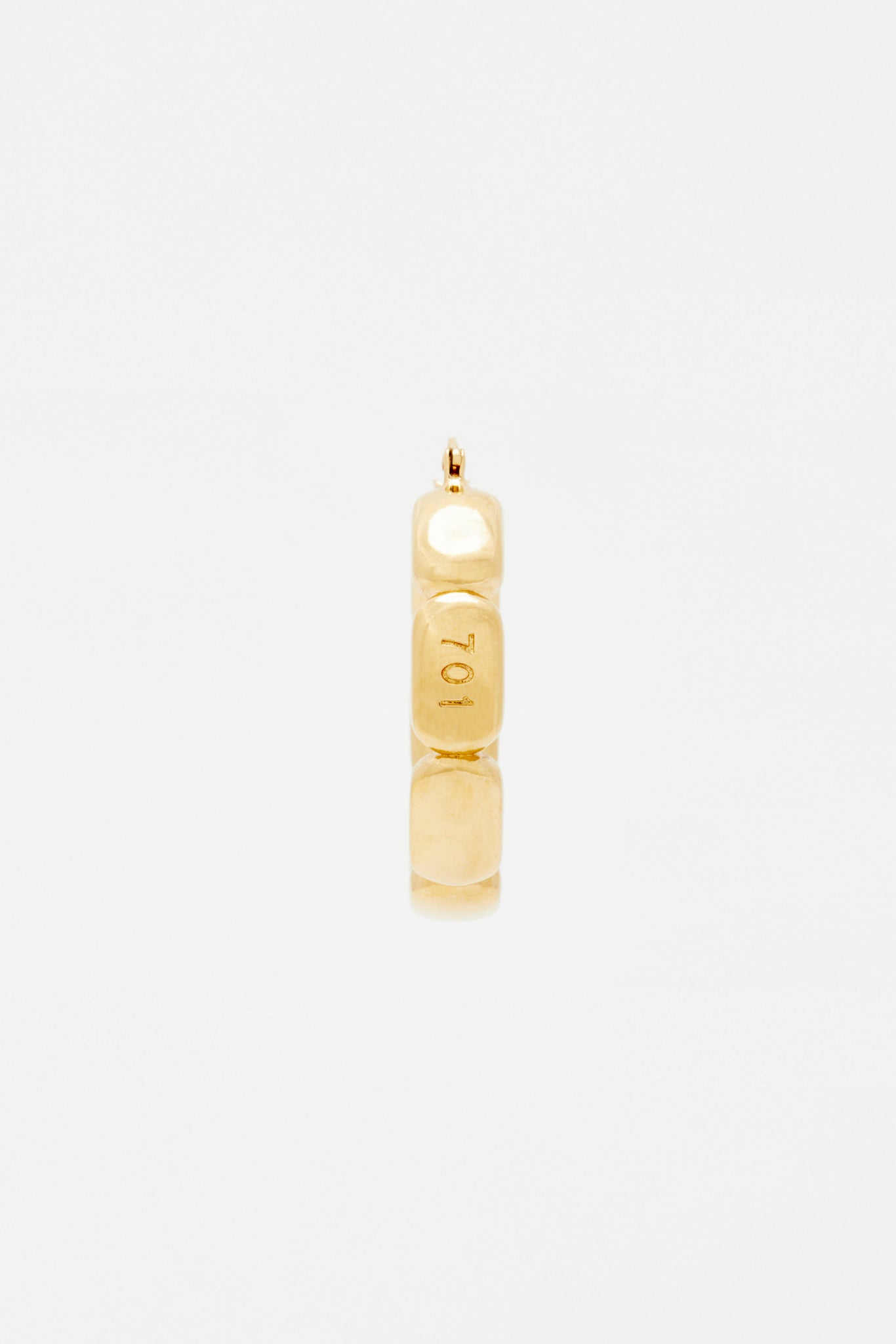 Gold "701" Hoop Earrings
