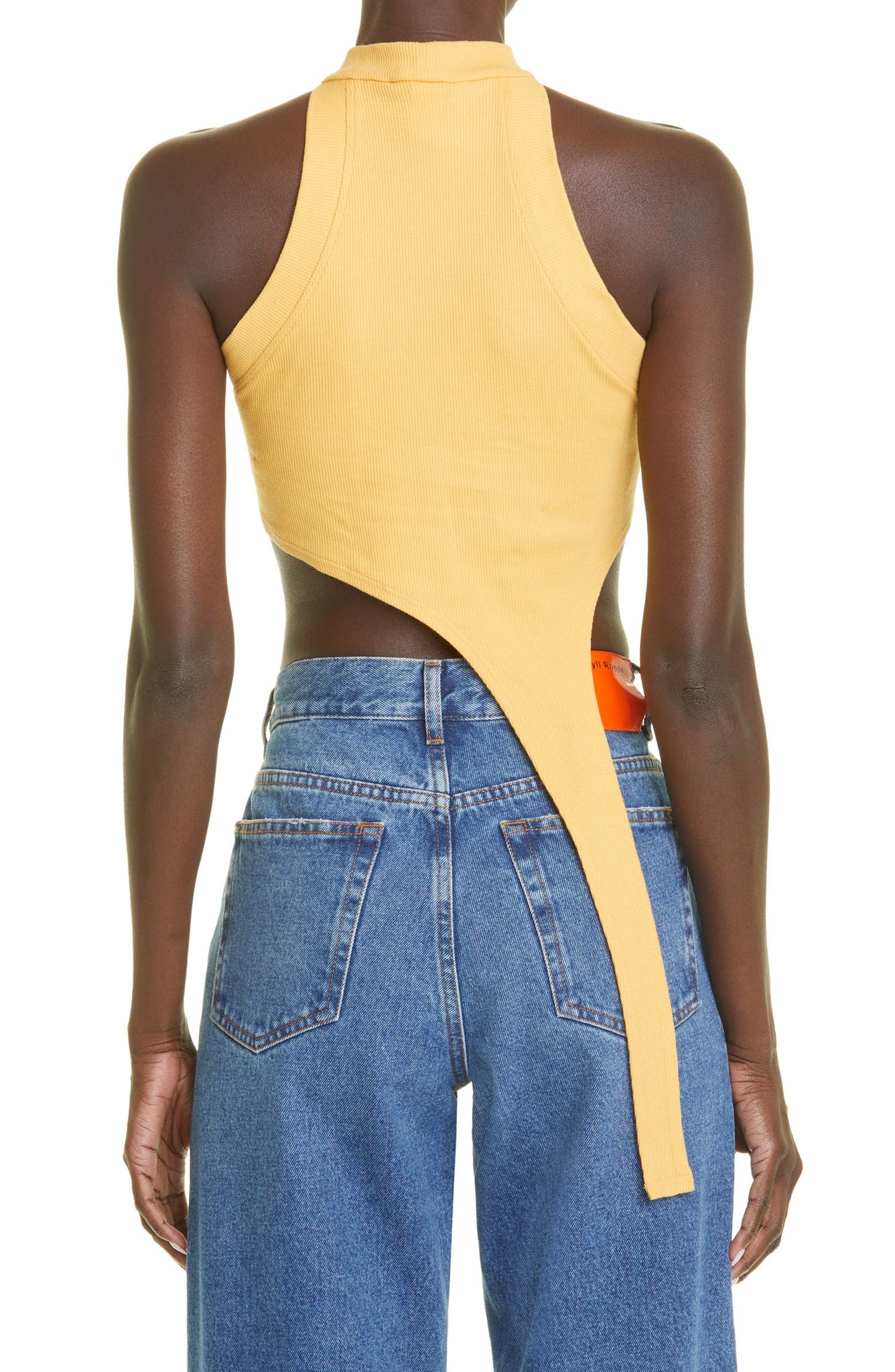 Ocre "Race Her" Ribbed Halter Tank